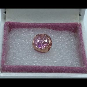 Pandora Rose™, “ Radiant Droplet  “Pink Mist Crystal  Ale-R,  Charm, B2-8